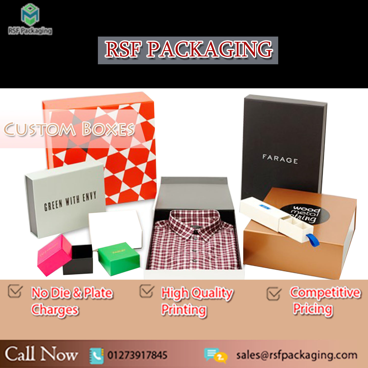 wholesale custom boxes packaging container with printed logo